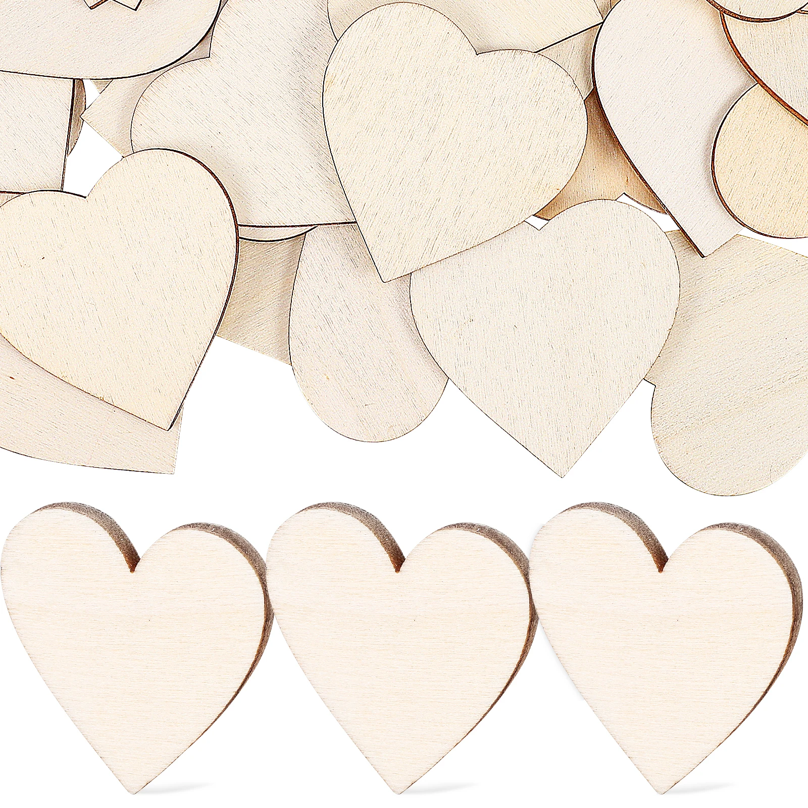 

Heart Shaped Wood Chips Small Slices Ornaments Wooden Craft Hearts For Centerpieces Crafts