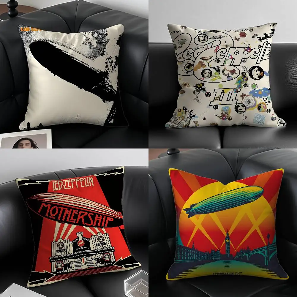

Band L-Led Z-Zeppelin Pillow Case Custom Printed Brushed Fleece Pillow, Baby Skin-Touch, Eco-Friendly Dye-Sublimation Cushion Fo