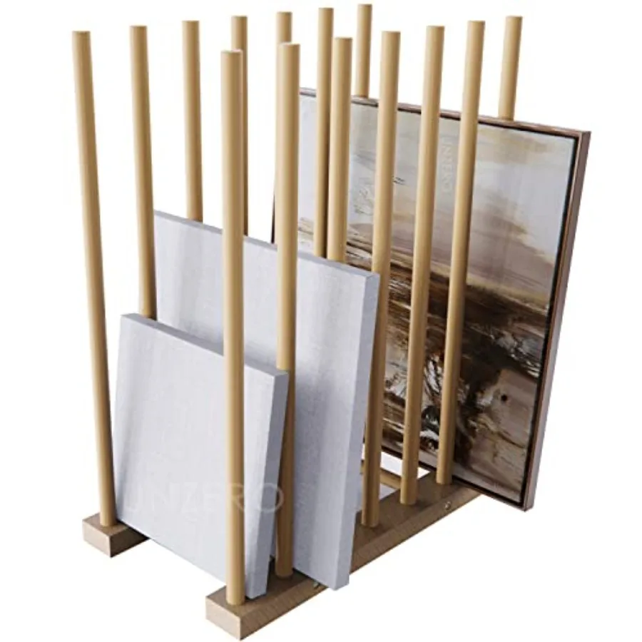 

Art Storage Rack Art Drying Rack Wood Storage Stand for Canvas Boards Panel Frame Drawing Board Printed Matter Paper Pad Backin