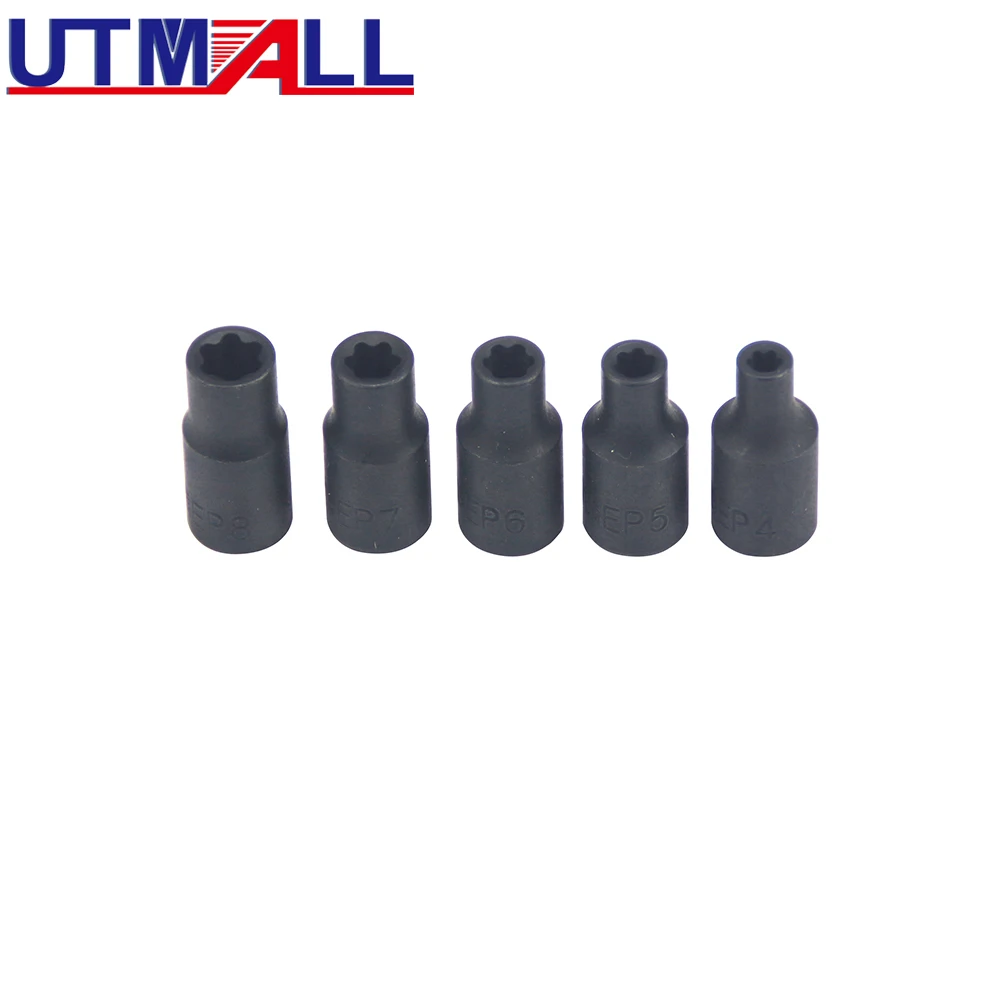 15Pcs For Tesla Battery Cover Pack Screw Remover EP Five Teeth Six Wrench Special Five Teeth E-shaped Socket EP4-EP24