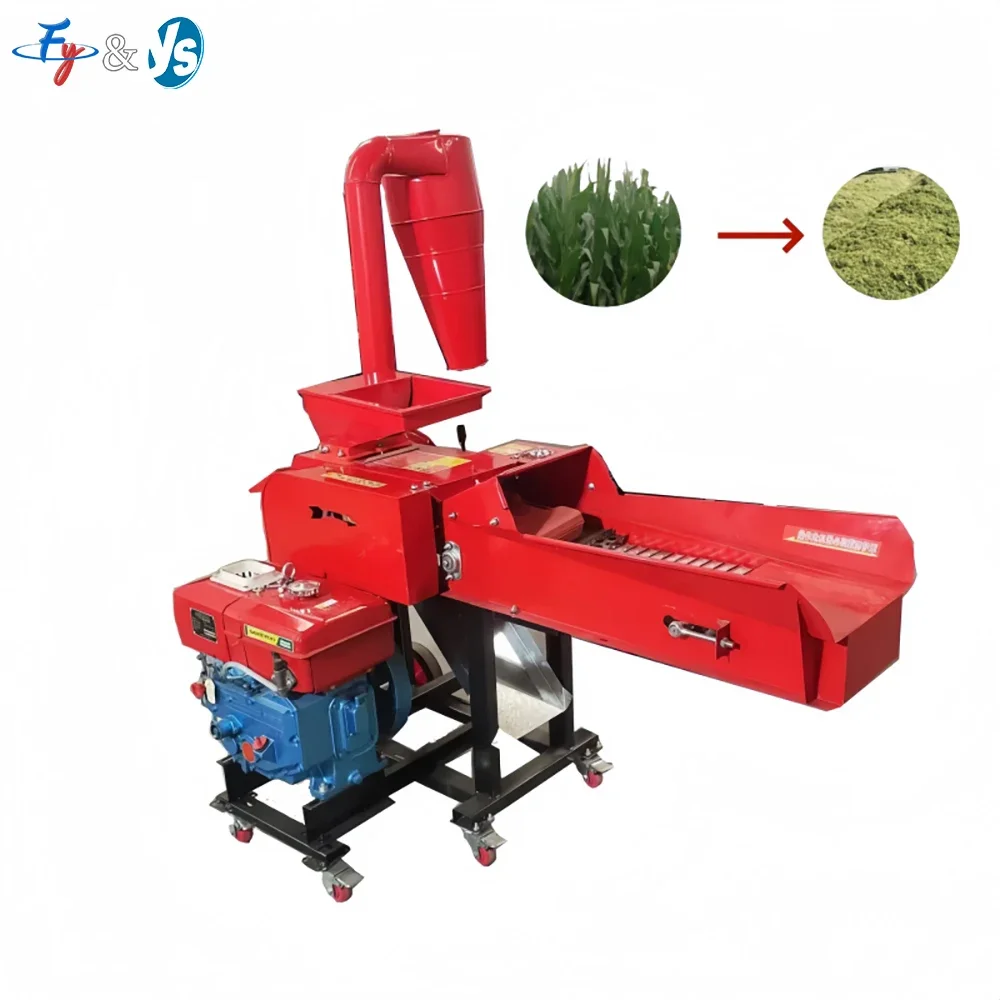 Gold SellerHorizontal Corn Straw Stalk Shredder Machine/Grass Silage Chaff Cutter Chopper Machine for Poultry Animal Feed Proces