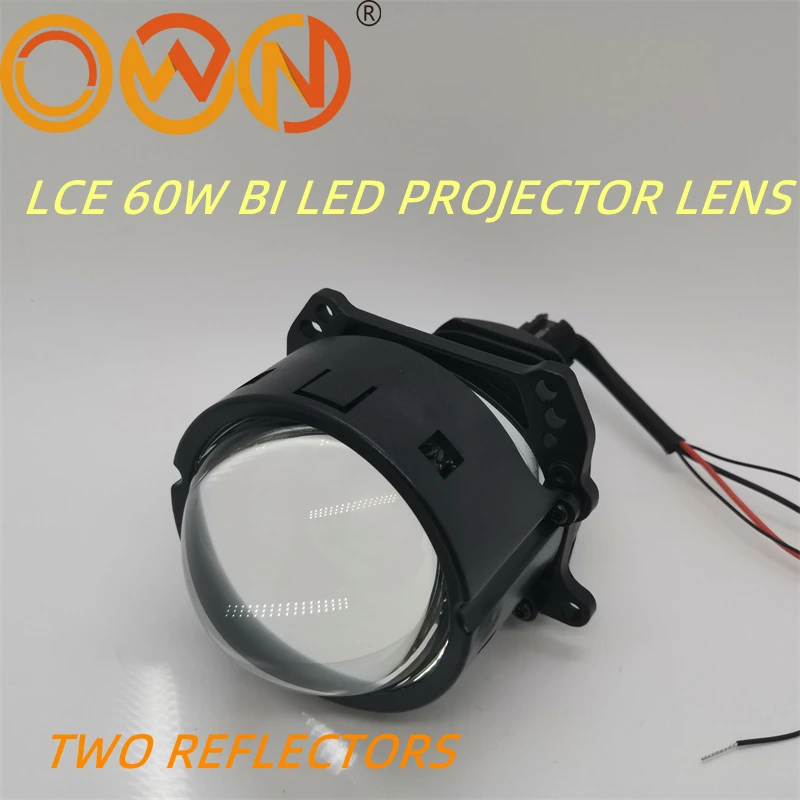 OWN LCE BI LED PROJECTOR LENS KIT BILED 60W POWER 6000K WITH TWO REFLECTORS HELLA3 MOUNING N EXCELLENT LOW BEAM