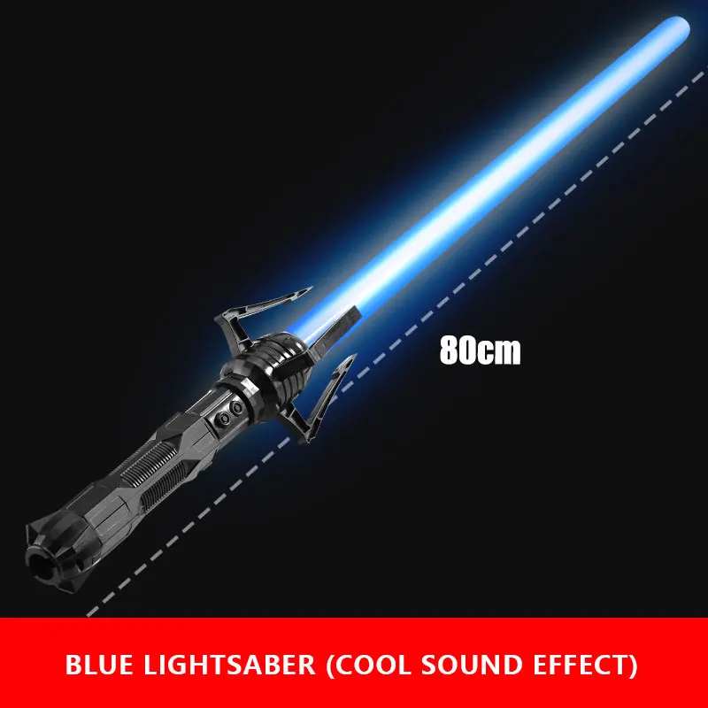 Sabre de Luz Retrátil Infantil, Arma para Cosplay Jedi, Espada de Brinquedo Vermelha e Azul, Performance de Artes Marciais 2 em 1