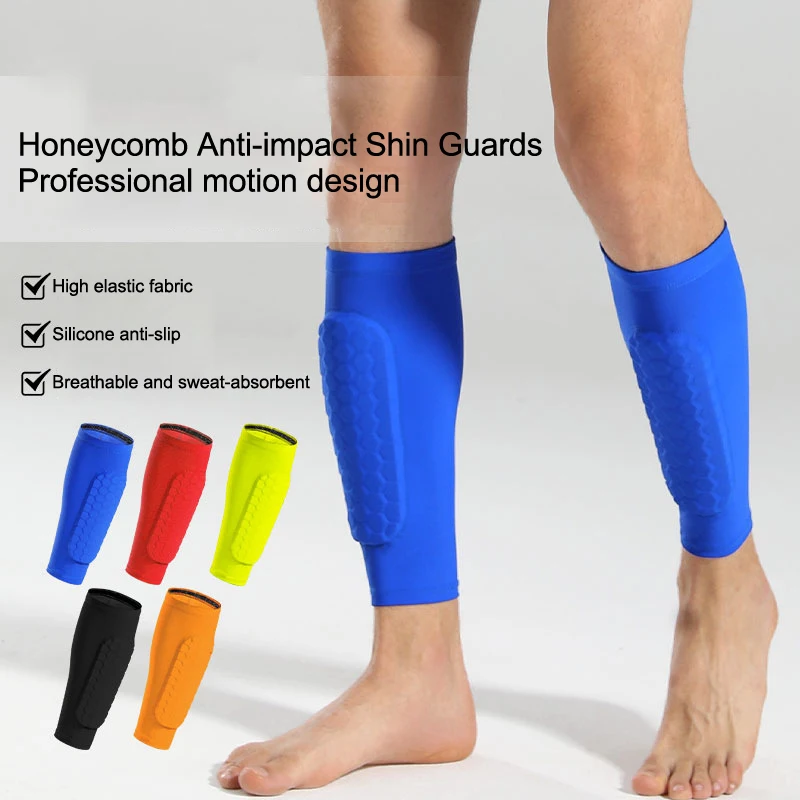 

1 шт. Защитные накладки на голень с сотовой структурой, дышащие, противоударные, эластичные, для футбола, баскетбола, велоспорта, лыжного спорта