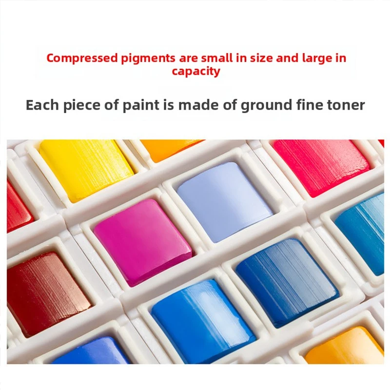 Pintura de acuarela sólida 24 colores 36 colores 48 colores Arte específico Juego de acuarelas sólidas