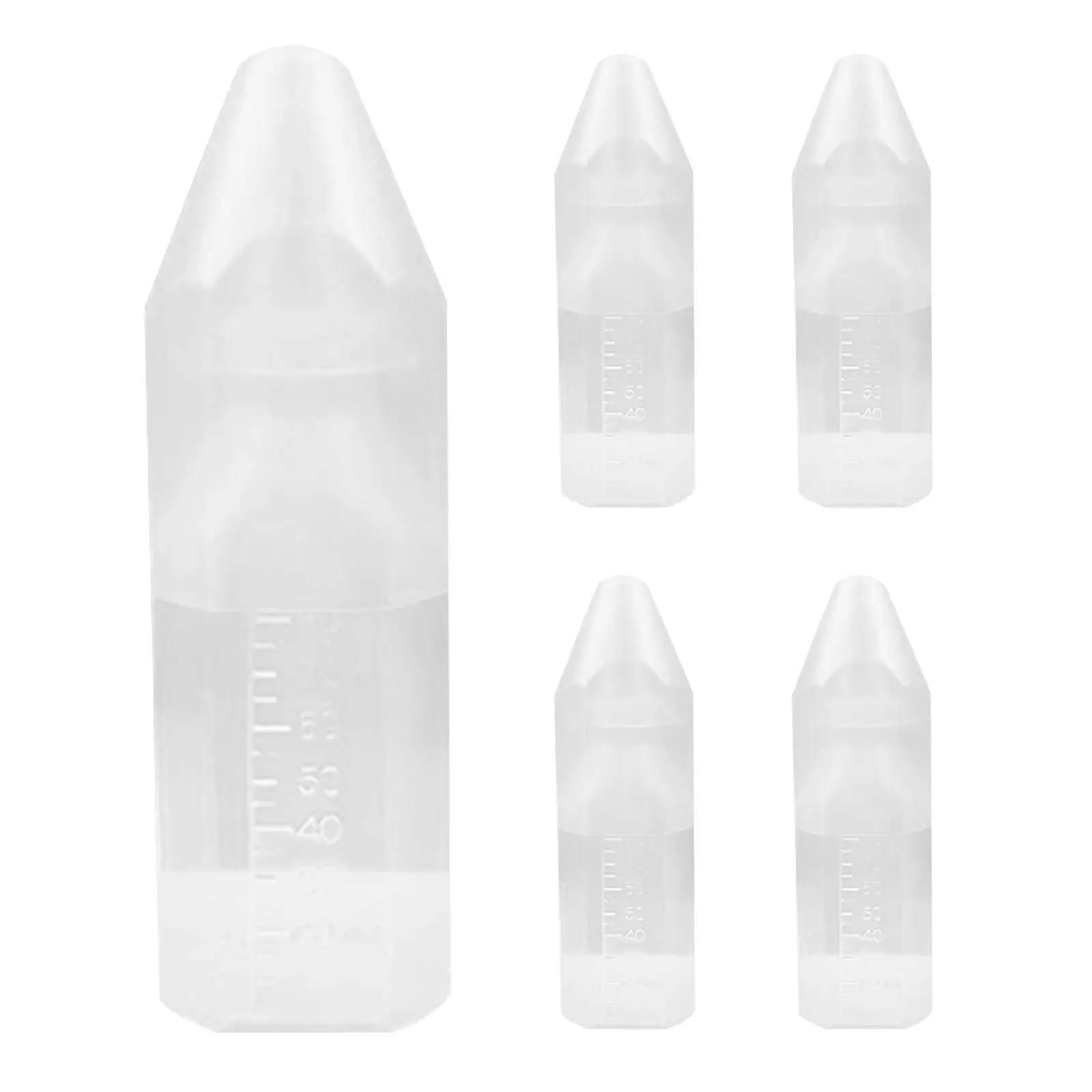 

5Set Disposable Infant Feeding Bottles Portable Compact Lightweight Safe Odorless Transparent Milk Bottle for Baby Nursing Home