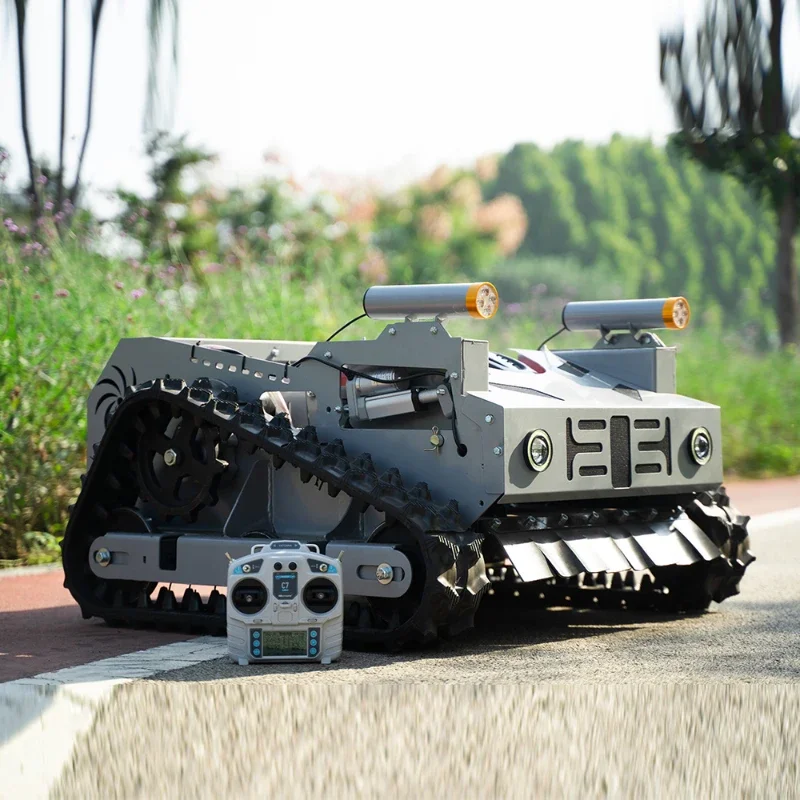 Remote control lawn mower Small intelligent crawler lawn mower Oil-electric hybrid mini lawn mower robot