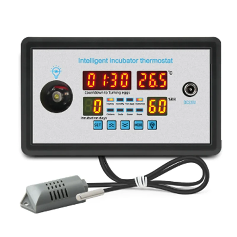 NNR-Smart Thermostat Digital ZFX-W9002 Thermostat Temperature Humidity Control Incubator 360 Automatic Egg Turning 12V