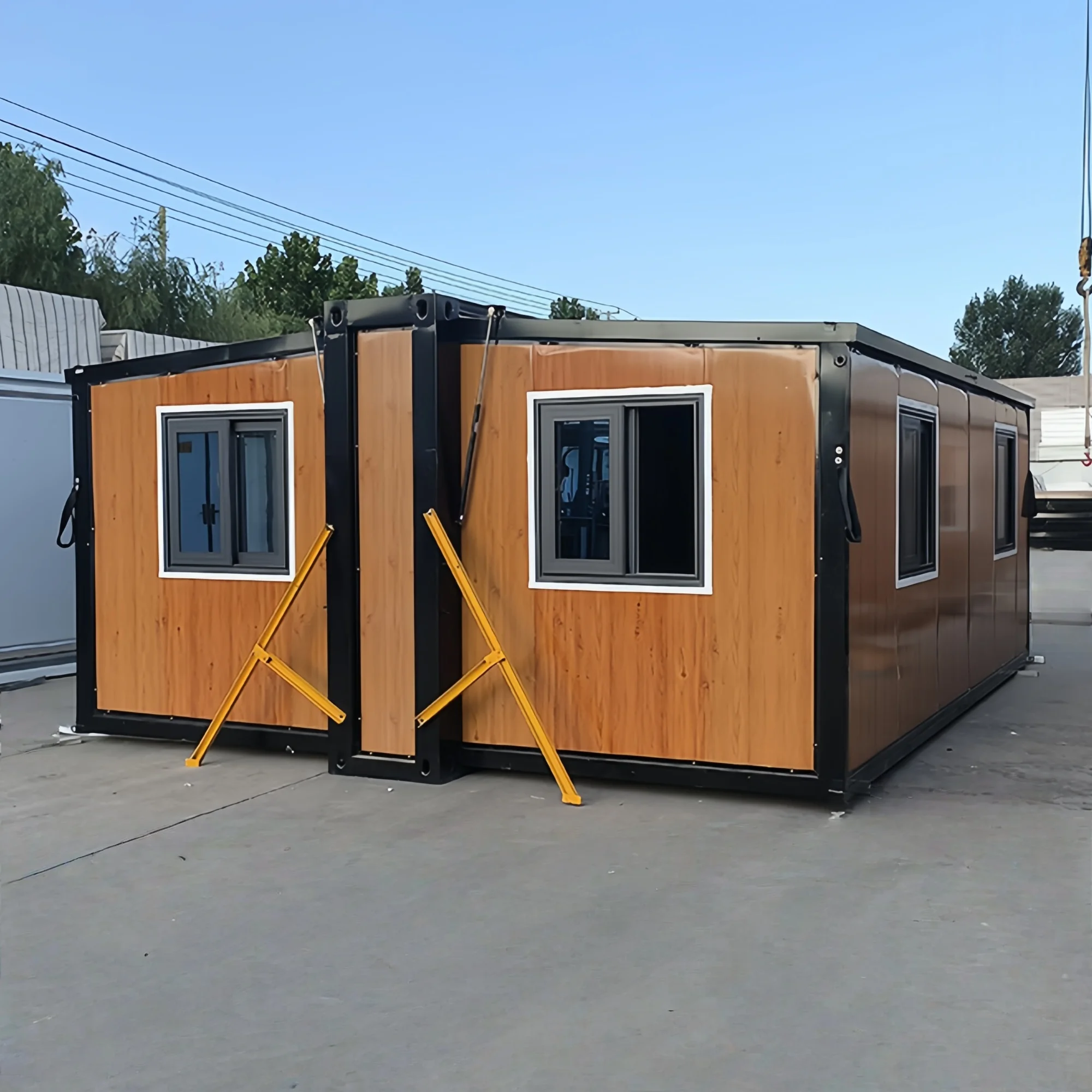 منزل حاوية متنقل محمول، منزل حاوية قابل للتوسيع مسبقًا، وحدات 2.3.4 غرفة نوم