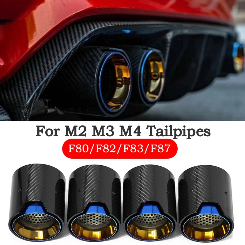 Carbon Faser Auspuff Teile Für BMW M2 F87 M3 F80 M4 F82 F83 Schalldämpfer Endrohr Upgrade MP Düse Auspuff System