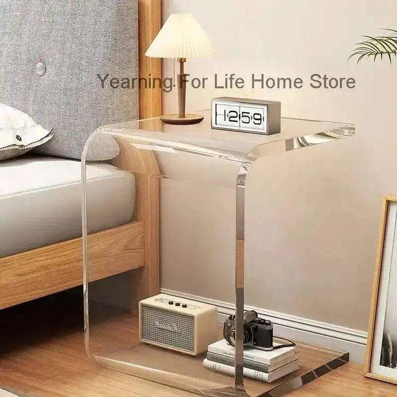 

Tables Acrylic Table Side Beside C-type Sofa Nightstand Living Room Bay Window Computer Table Bedroom Stand Balcony Storage