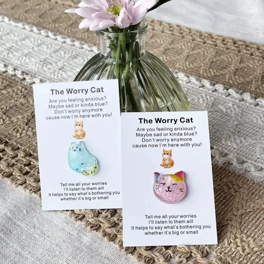 1pcs Inspirational Pocket Hug Card With Fun Emotional Support Cat - Perfect For Anyone In Need Of Encouragement | Ideal Gift For