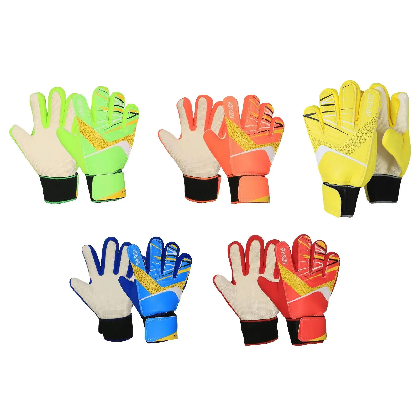 Guanti da portiere da calcio per bambini, antiscivolo, eleganti, resistenti all'usura, forniture sportive, durevoli, traspiranti, regalo per principianti