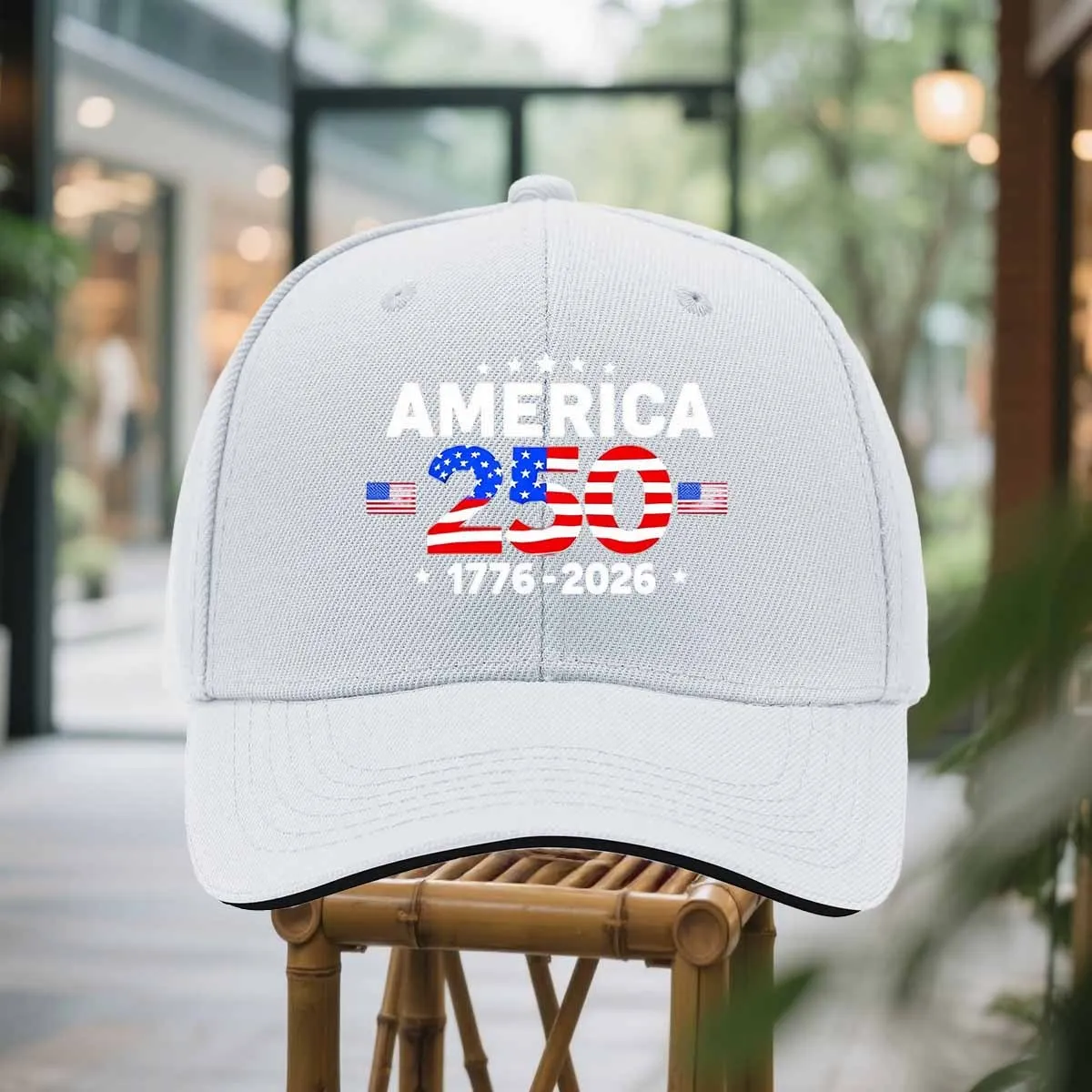Patriotic America 250th Anniversary Baseball Cap - 1776-2026 Commemorative Design with 250 Years Sandwich Hat, Lightweight