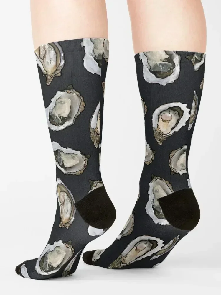 Oysters and pearls in Charcoal Socks winter gifts Men's luxe Wholesale Socks Woman Men's