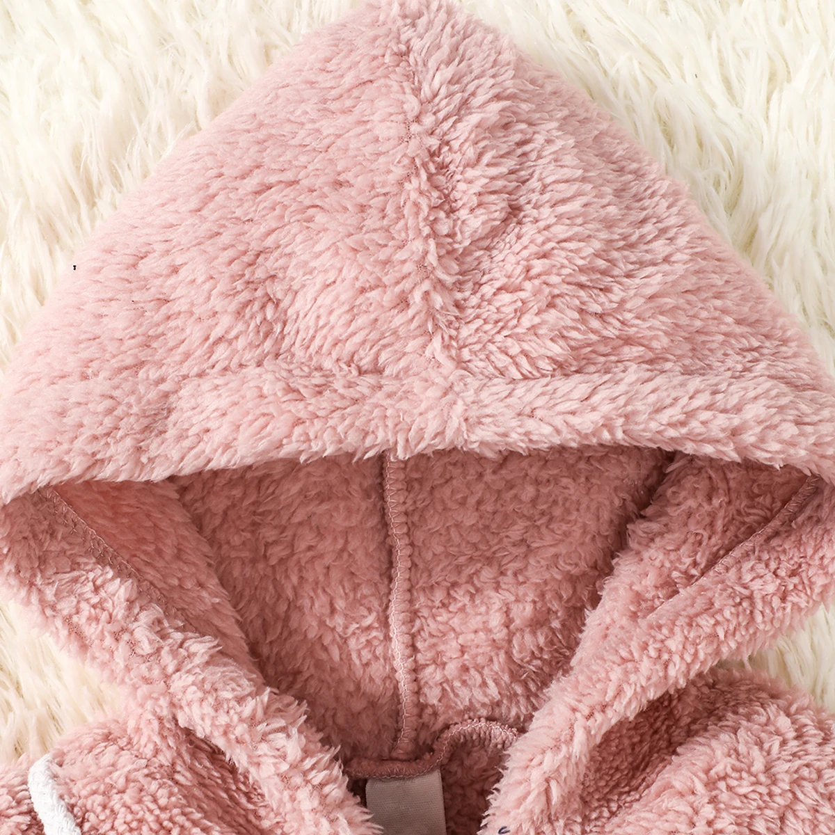 2pcs Toddler Baby girl Baby Hooded Plush Long sleeved Zipper Warm Jacket+Plush Bag 0-3 Year Baby Girl Winter Casual Loose Coat