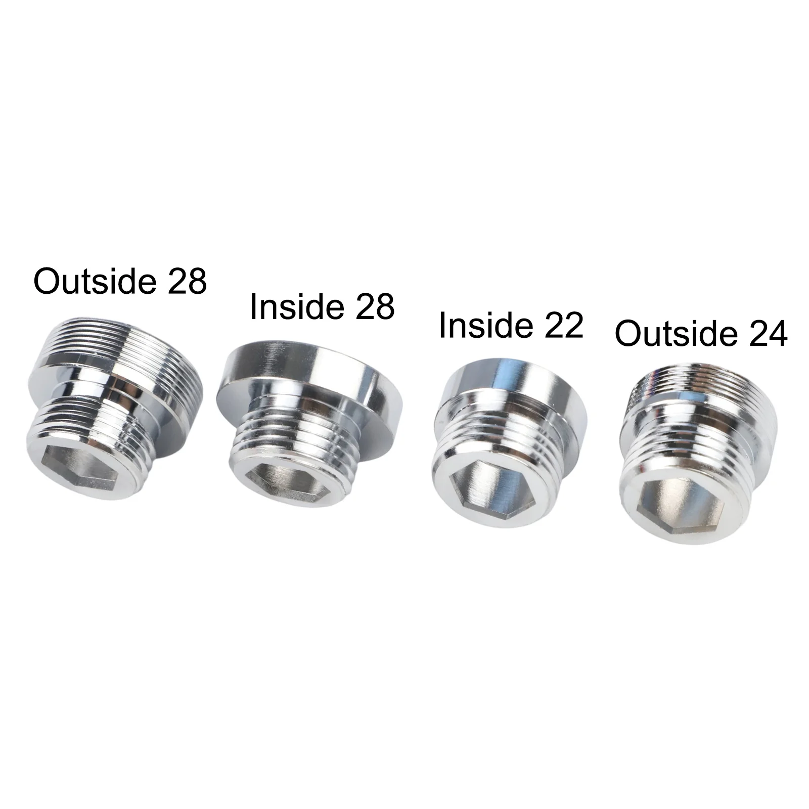 4pc Copper Male Female Adapter Set for Shower Filters and For Hard Water Softeners Compatible with Standard Faucet Outlets