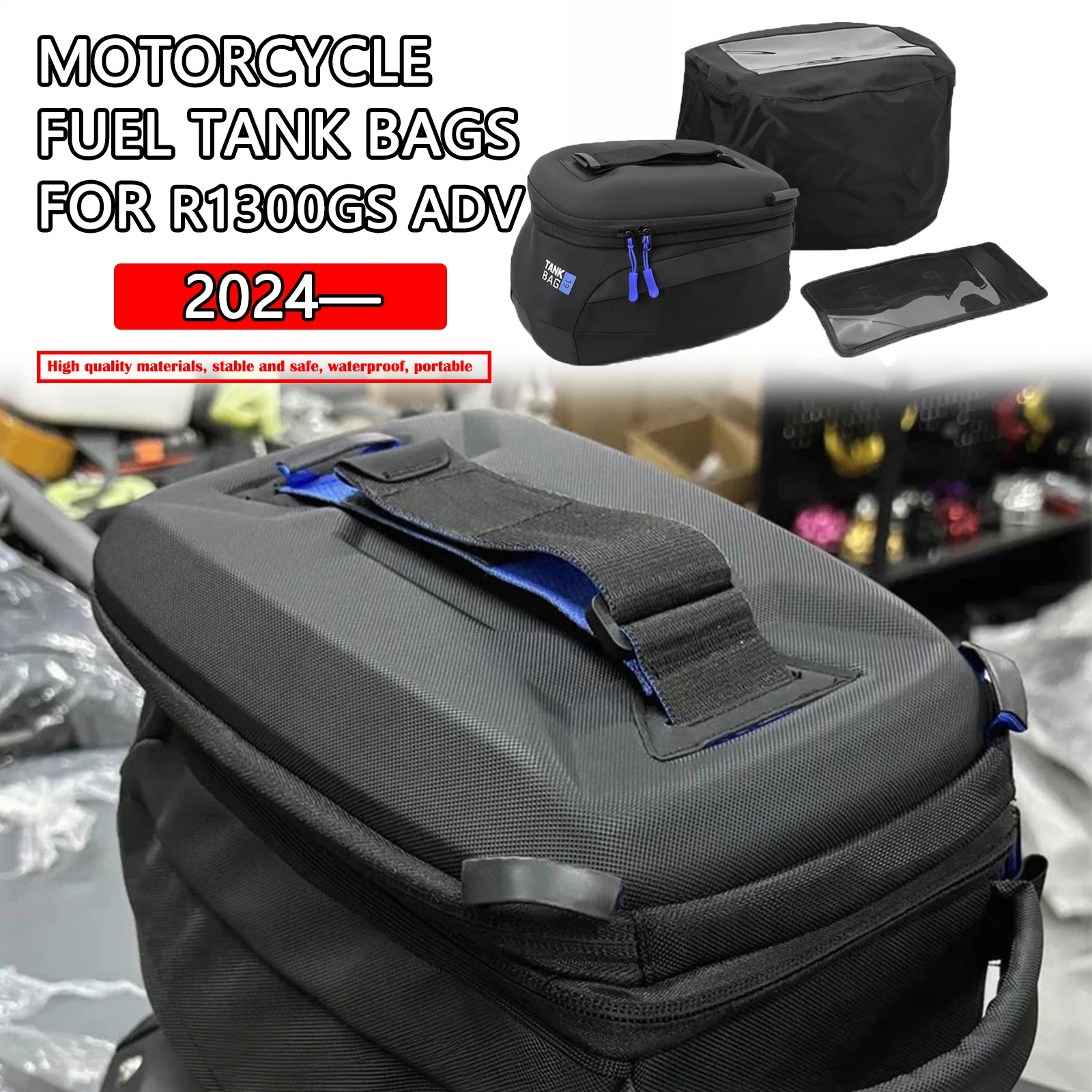 

Motorcycle Fuel Tank Bag Waterproof Quick Release Tool Backpack Portable For BMW R1300GS ADV R 1300 GS Adventure 2023 2024 2025