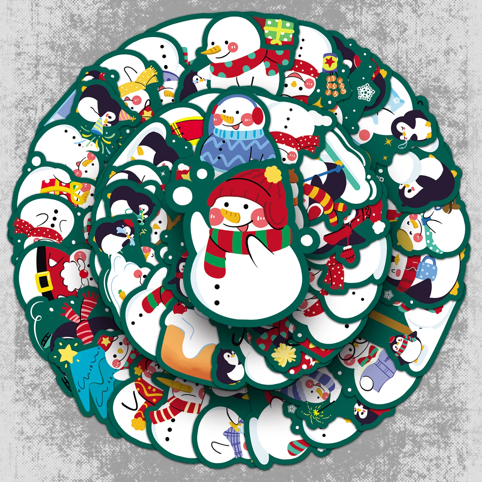 

10/30/50PCS Cute Snowman Sticker Cartoon Graffiti Decoration Skateboard Motorcycle Laptop Guitar Waterproof Decal Kids Toy