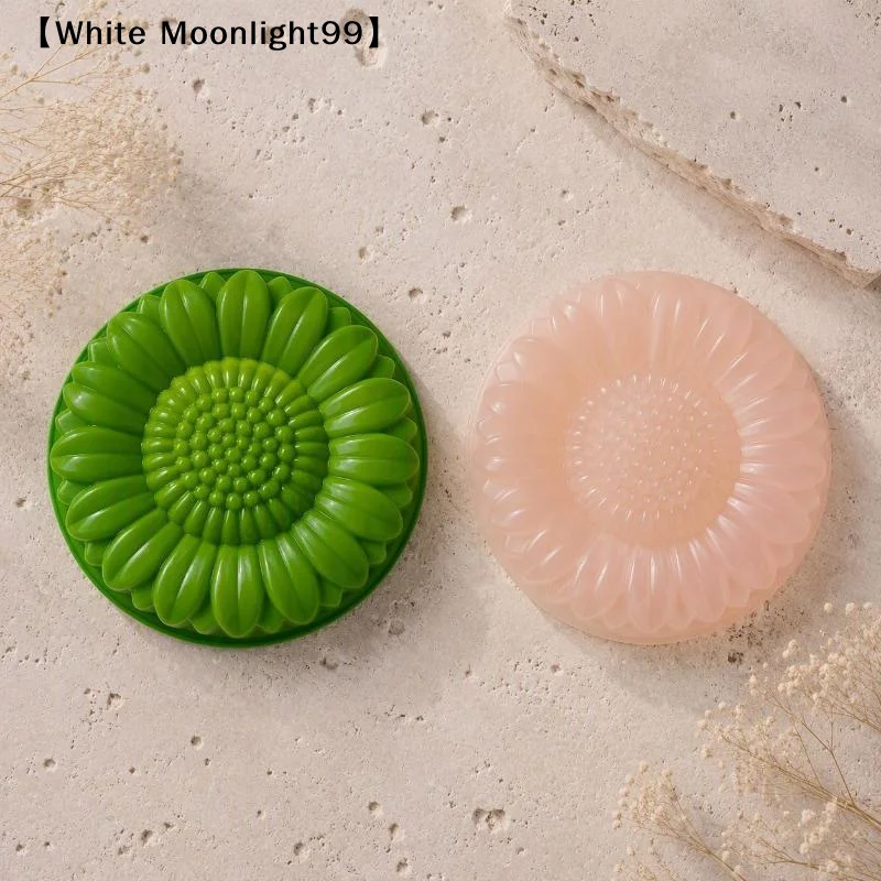 Sunflower Terrace Stone Mold Concrete Garden Trail Making Tool Reusable Flower Stone Mold For Outdoor Courtyard Lawn〔White〕