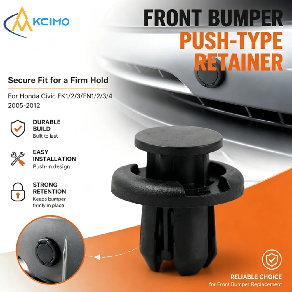 Push‑In Plastic Rivet Clips For Honda Civic FK FN 2005‑2012 Bumper Grille Engine Under Tray Chassis Trim Panel Retainer Fastener