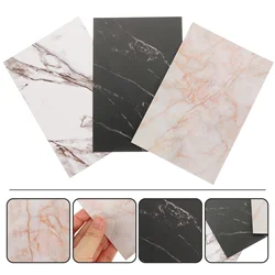 3 Pcs Marbling Card Photography Background Backdrop Board Small Photographic Studio Backgrounds Food Backdrops Pvc Props Kit