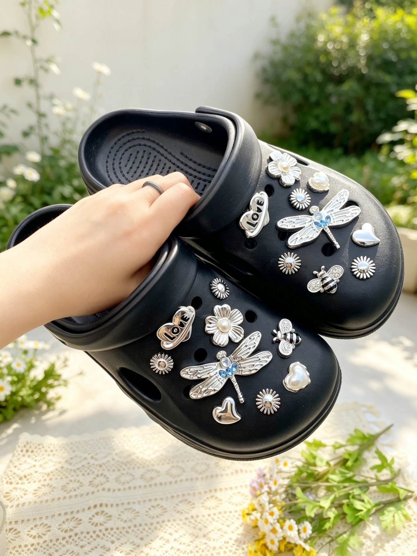 18-piece shoe decoration DIY casual shoe decoration - An interesting and versatile way to personalize your footwear