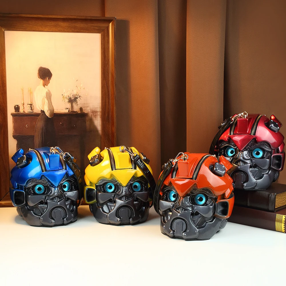 

3D-сумка-шлем в виде робота, модная сумка через плечо для женщин, для вечеринок и уличного стиля