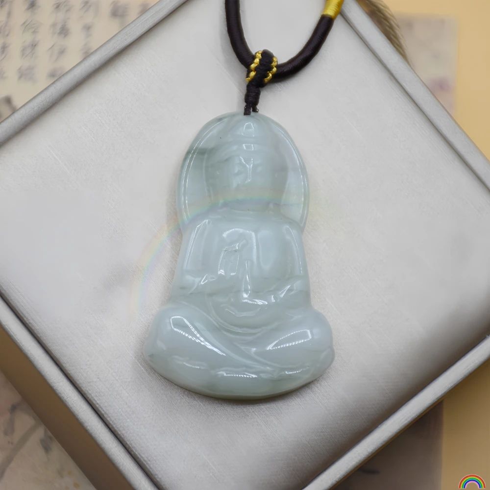 Natural Xinjiang Tianshan Cuiguanyin Pendant Jade Pendant Bodhisattva Jade Pendant Rwbuy Brand Design