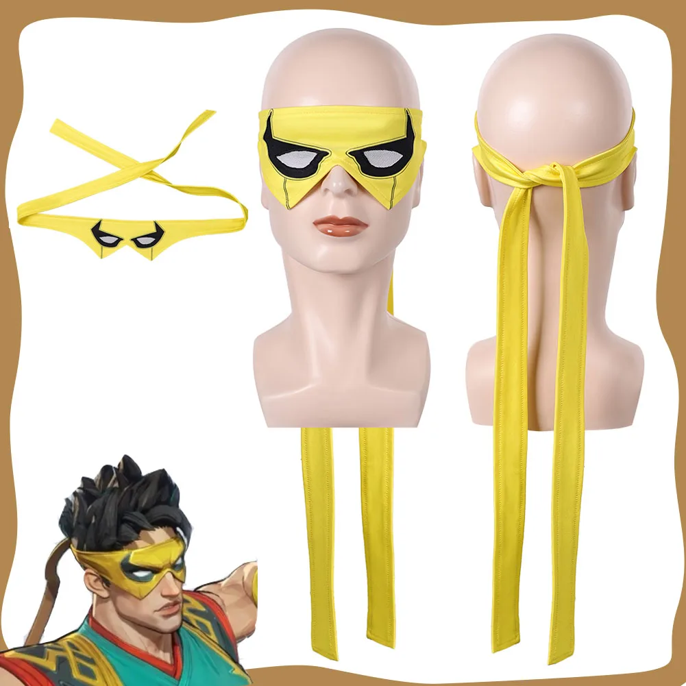 

Lin Lie Sword Master Косплей Мужчины Желтые повязки на глаза Linlie Повязка на глаза Железный Cos Fist Тени для век Хэллоуин Карнавальный костюм Аксессуары
