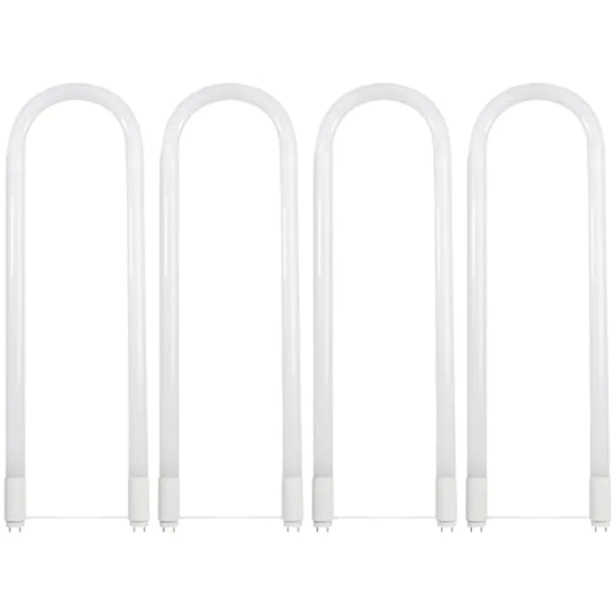 T8 U-Bend LED Tube Light, 15 Watts, Replaces 32W FB32T8 Fluorescent U-Bend, 2100 Lumens, Cool White 4000K, Type A+B Direct Repl