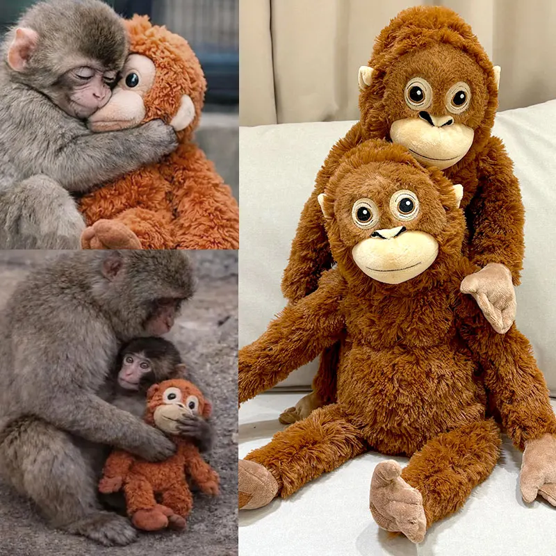 

Cartoon Gorilla Plush Toy Chimpanzees Monkey Soft Stuffed Doll Backpack Car Bag Room Decor Kid Gift