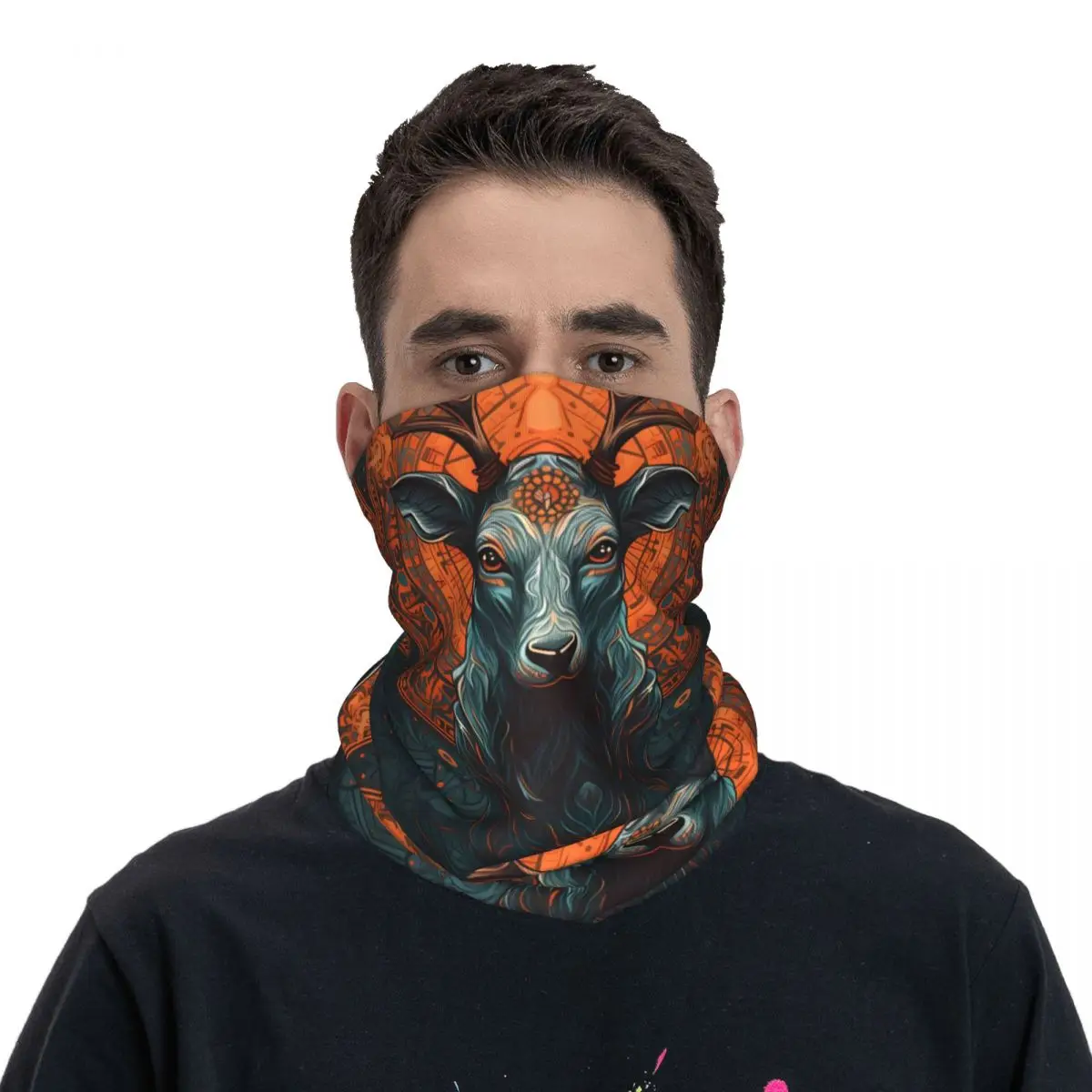 Elk Deer (5) Scarf Neckerchief Neck Face Mask Polyester image 3