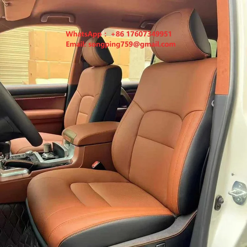 Car Replacement OEM Upholstery Seat Covers 7 Seat Nappa Leather for Toyota Prado Toyota Land Cruiser Airbag Compatible