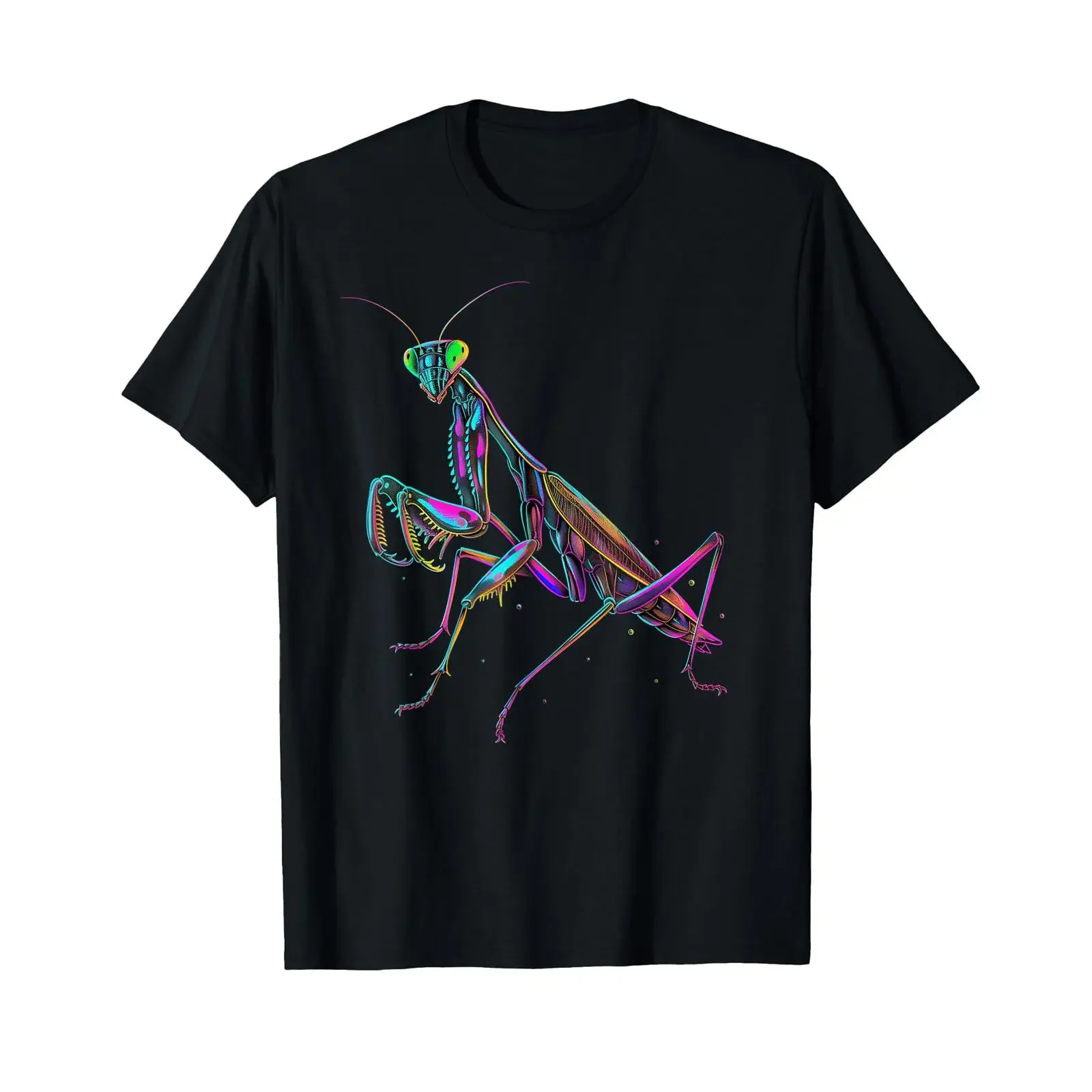 Praying Mantis Colourful Insect Entomology Entomologist T Shirt vintage Washed graphic Versatile Soft Breathable Unisex