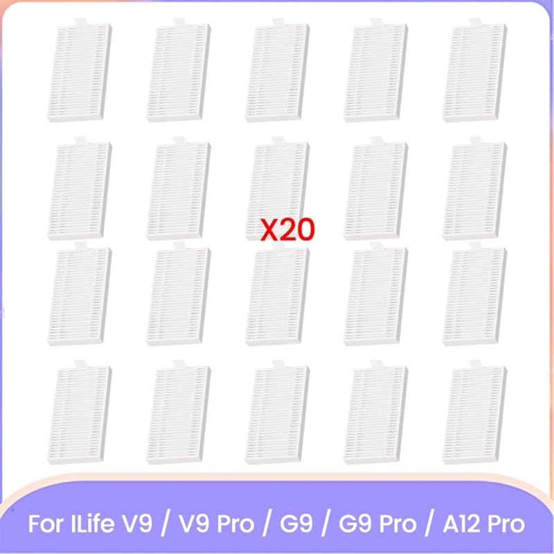 HEPA Filter for V9/V9 Pro/G9/G9 Pro/A12 Pro Robot Vacuum Cleaner Parts Replacement Filters Accessories 20PCS-A009 view 3