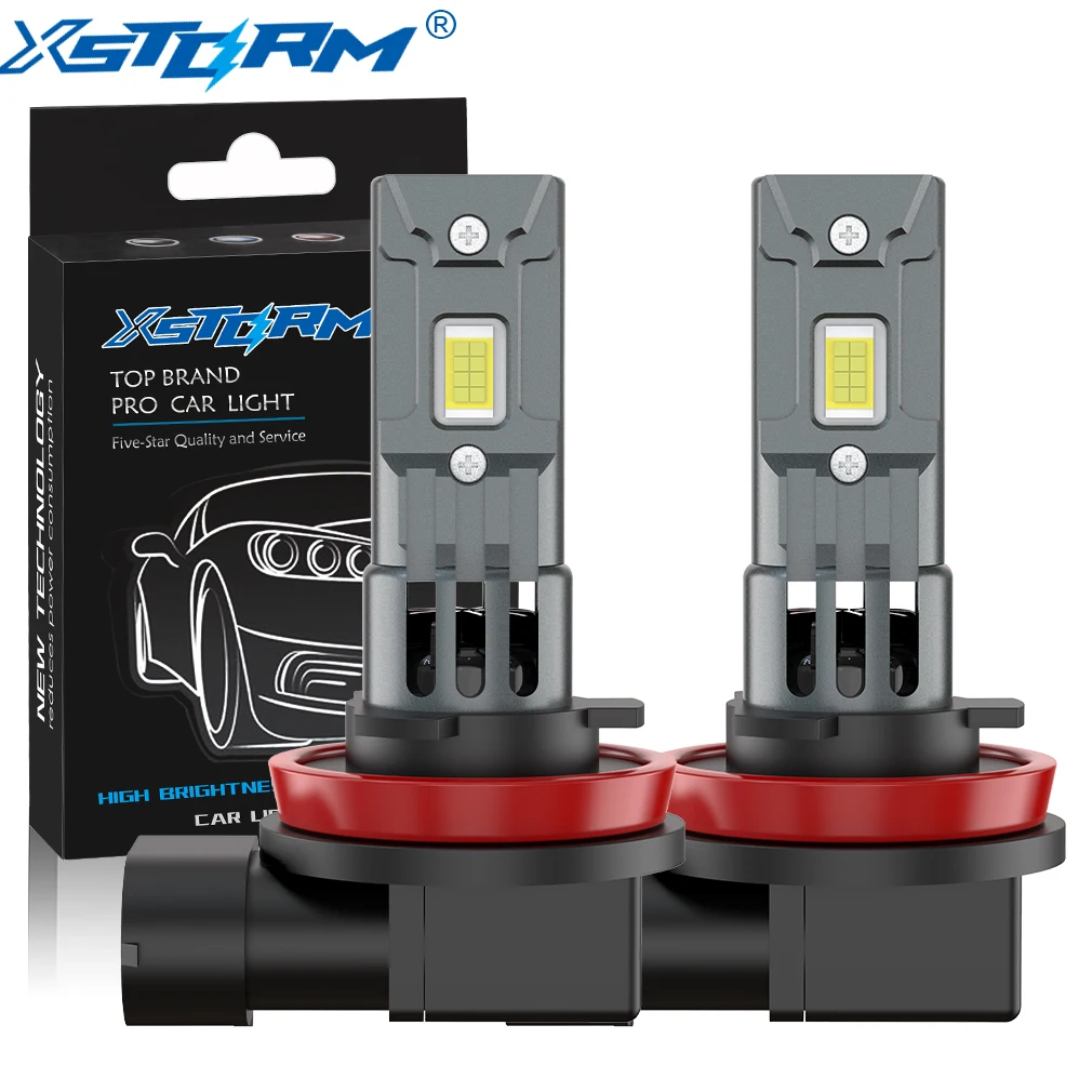 XSTORM-Kit de faros LED antiniebla para coche, lámpara Turbo de 12V y 9005 K, H8, H11, Canbus, H16, JP, 9006, HB3, 6500, HB4