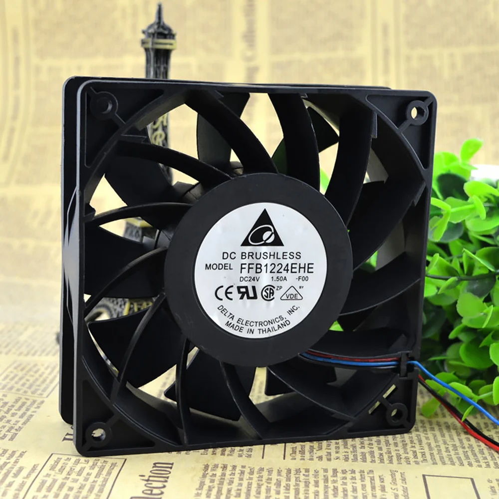 12038 12CM 120mm 24V 1.50A PWM cooling fan speed control FFB1224EHE winds of violence 120*120*38mm for delta