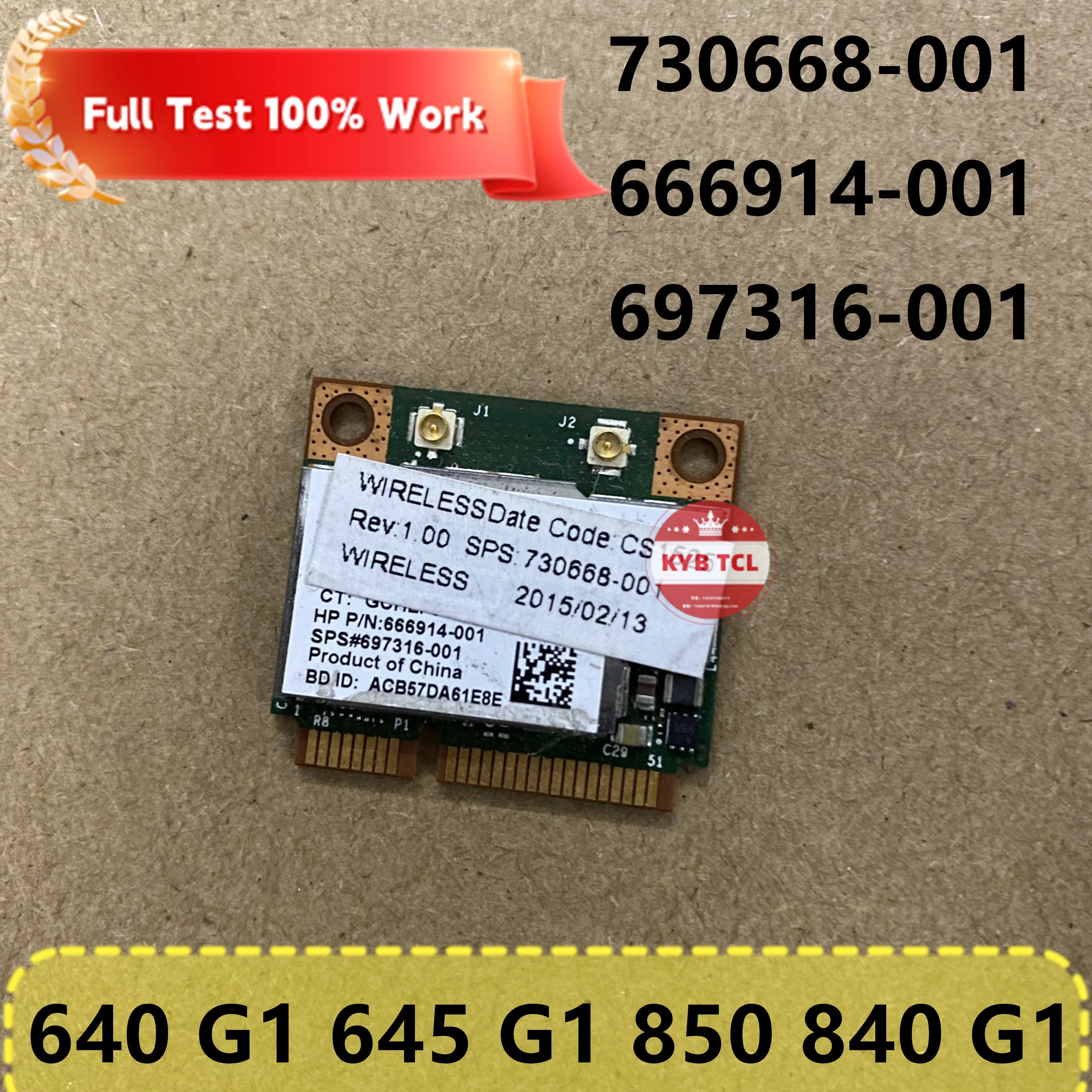 Ноутбук WiFi Wireless Card Notebook BCM943228HMB 730668-001 697316-001 666914-001 HP Probook 640 G1 645 G1 650 655 Elitebook 725 G2 745 G1 850 G2 840 G1