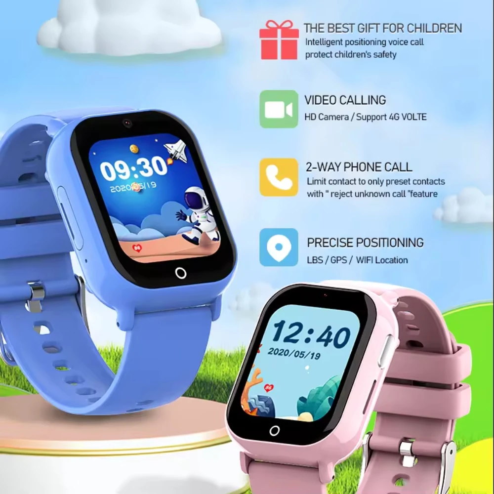 

Smart Watch Kids Girls Boys GPS LBS Wifi Video Call Waterproof Android IOS 4G Smart Watch With Sim Card Camera Smartwatch