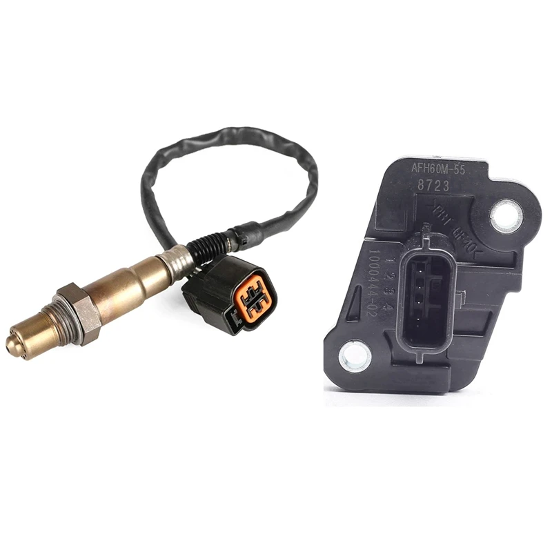 1Pcs Car Oxygen Sensor For Hyundai Accent Kia Rio Spectra5 & 1Pcs Maf Sensor 22680Bv80b Mass Air Flow Sensor