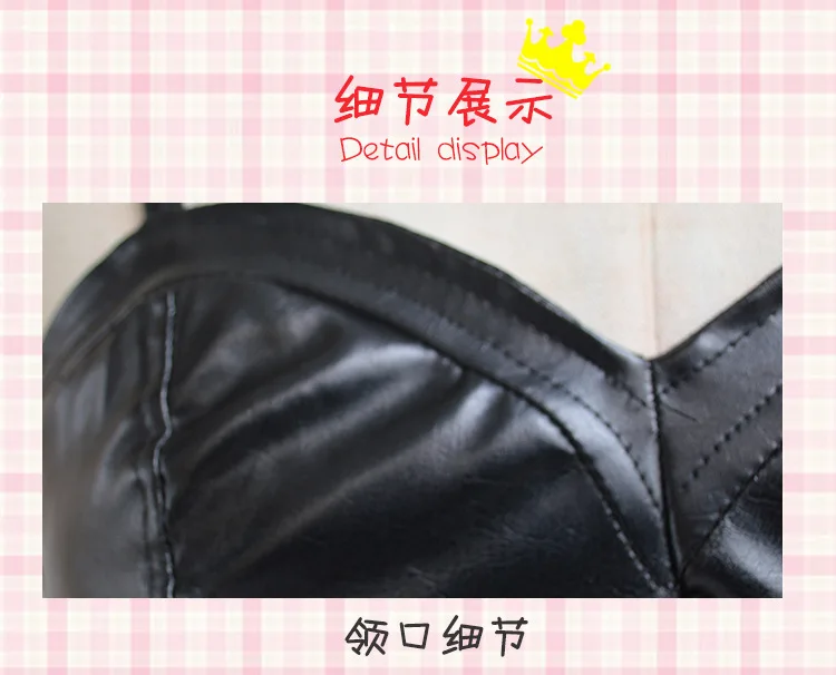 Anime Future Diary Mirai Nikki Cosplay Gasai Yuno Halloween Party Black Leather Skirt Costumes