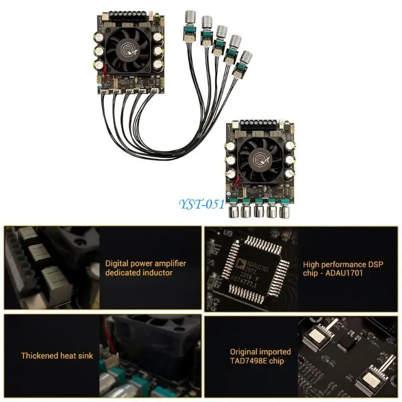 

E15A Powerful 2.1 Channel Amp Board Versatile Amplifier Board for Speaker Project