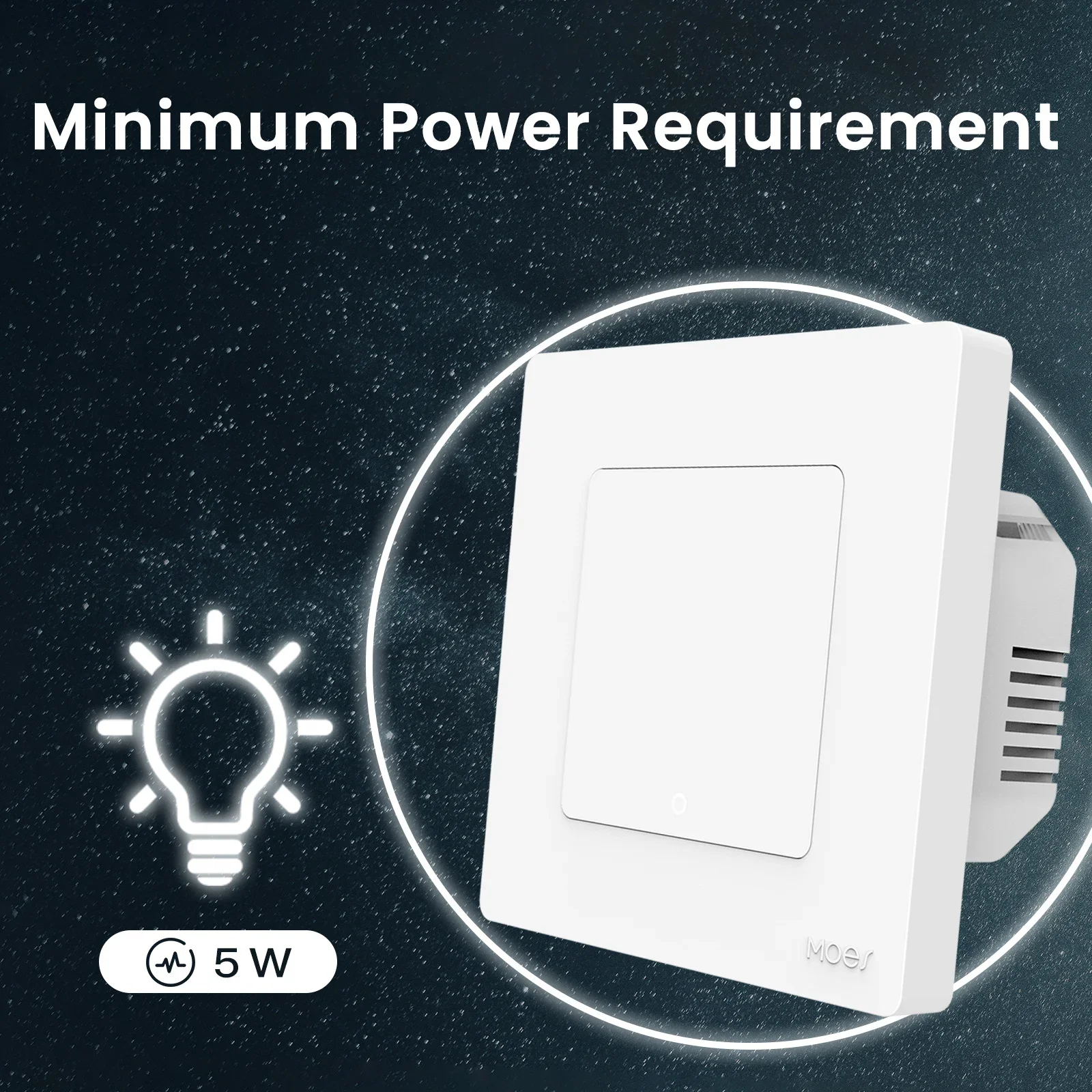 Imagem -03 - Moes-interruptor de Botão Inteligente Luz Anel Estrela Wifi Nenhum Capacitor Neutro Necessário Compatível com Alexa Google Home