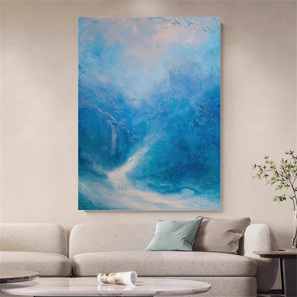 

Nordic Pure Handmade Oil Paintings On Canvas Abstract Landscape Wall Art Paintings Decor Living Room Bedroom Decor Wall Painting
