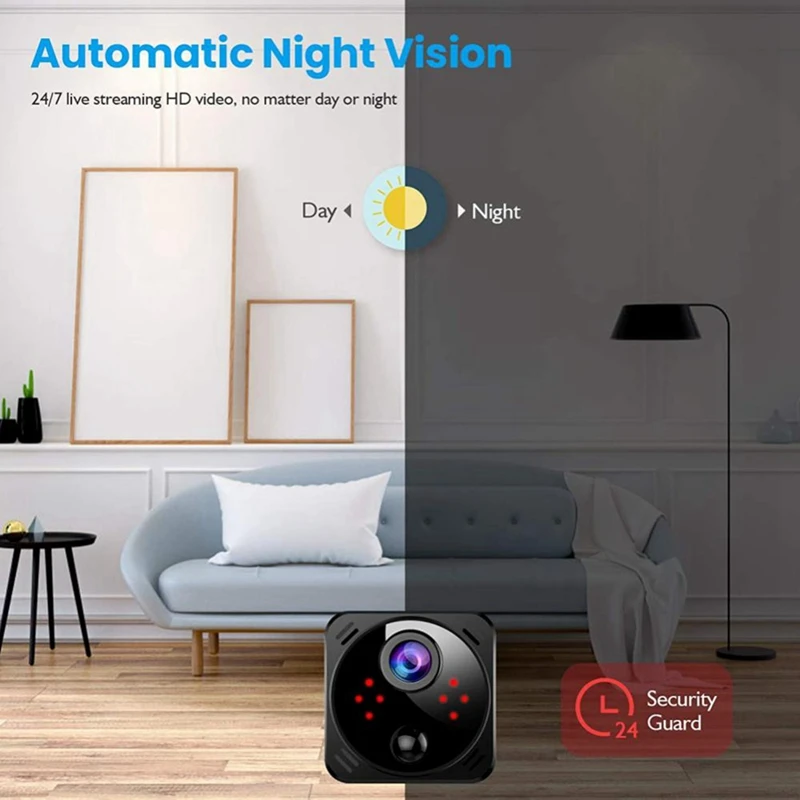 4K Mini Wifi Nanny Camera Long Standby Built-In Battery Motion Detection Alarm Surveillance Camera