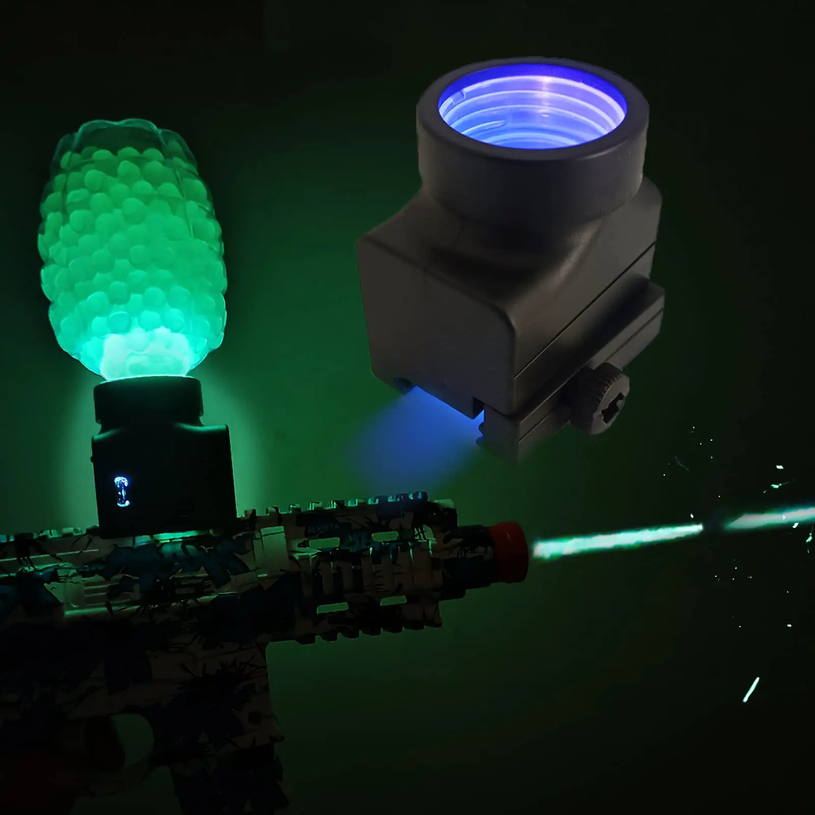 Gel Ball Gun Luminous Adapter Water Balls Ammo Storage Bottle Connecting Head Glow In The Dark Toy Gun UV Light Up Feedneck