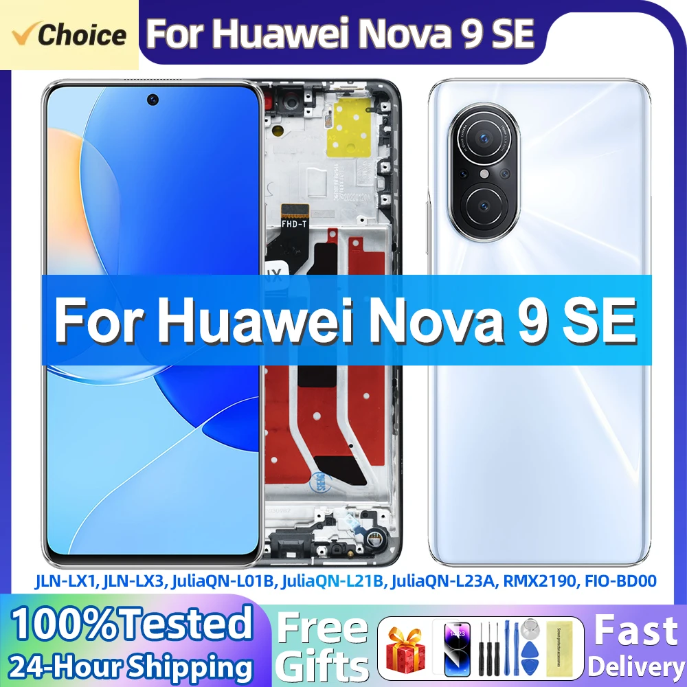 6.78\' New For Huawei Nova 9 SE 9SE 5G JLN-LX1 LCD Display Screen Touch Panel Digitizer For Honor 50 SE 50SE JLH-AN00 LCD Frame