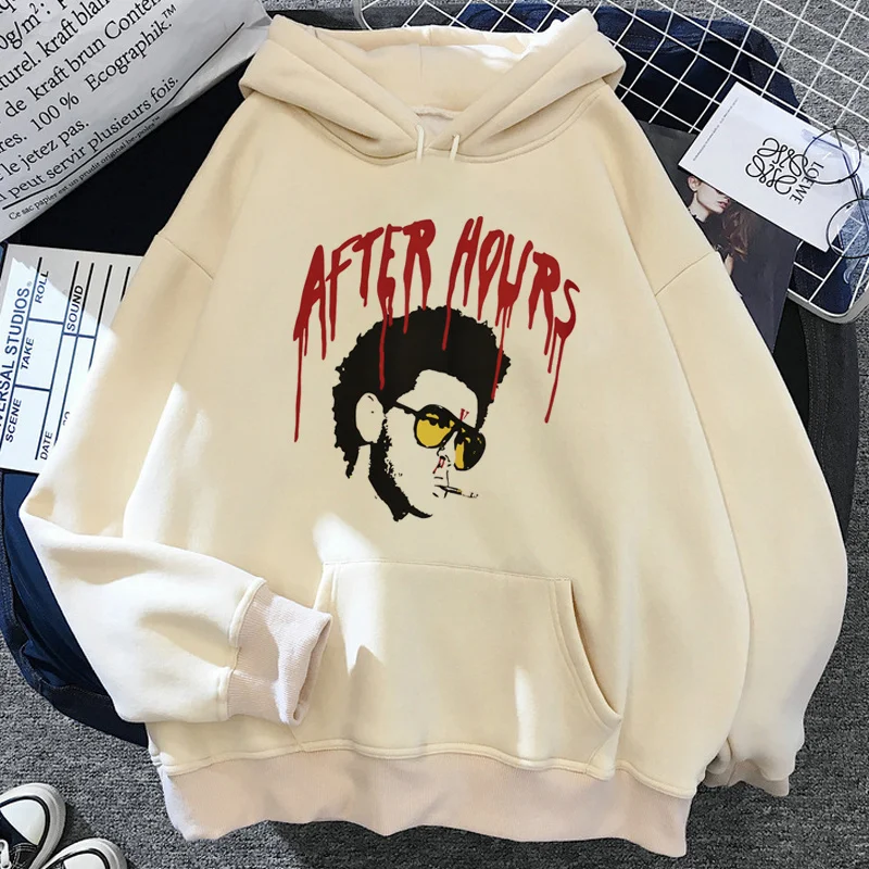 the Weeknd hoodies women vintage 2023 japanese Fleece hoddies female japanese pulls