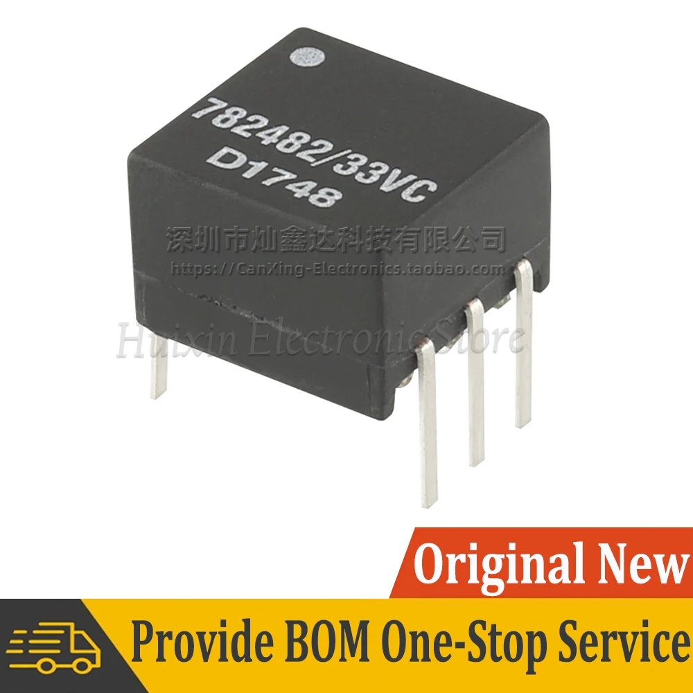 

782482/33VC 782482 33VC Signal Power Pulse Converter Transformer 1CT:1.33CT 3.3V TO 3.3V 4KV 4000V Isolation Pulse Transformer